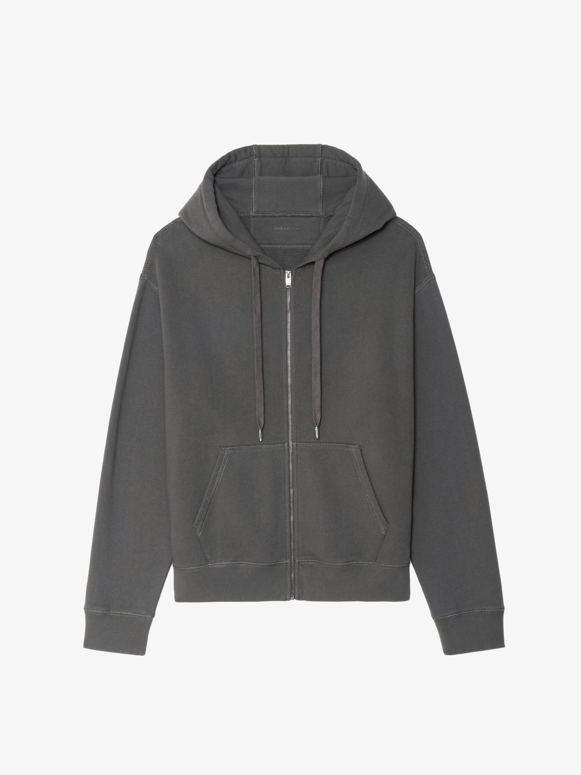 Sacha Sweatshirt - Hooded sweatshirt with zip closure, long sleeves and back print.